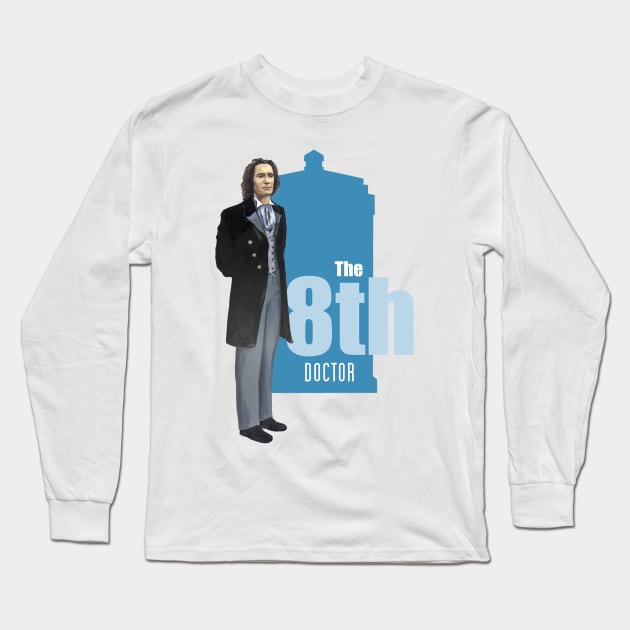 The 8th Doctor: Paul McGann Long Sleeve T-Shirt by Kavatar